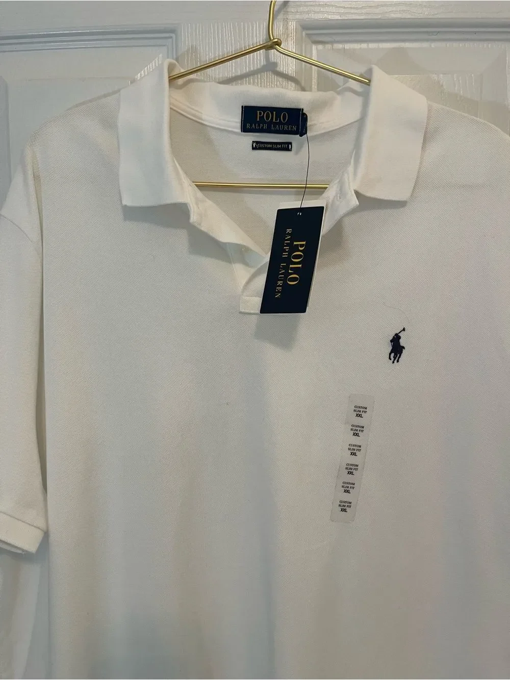 NWT Ralph Lauren Custom Slim Fit Polo Shirt – White – Men’s XXL